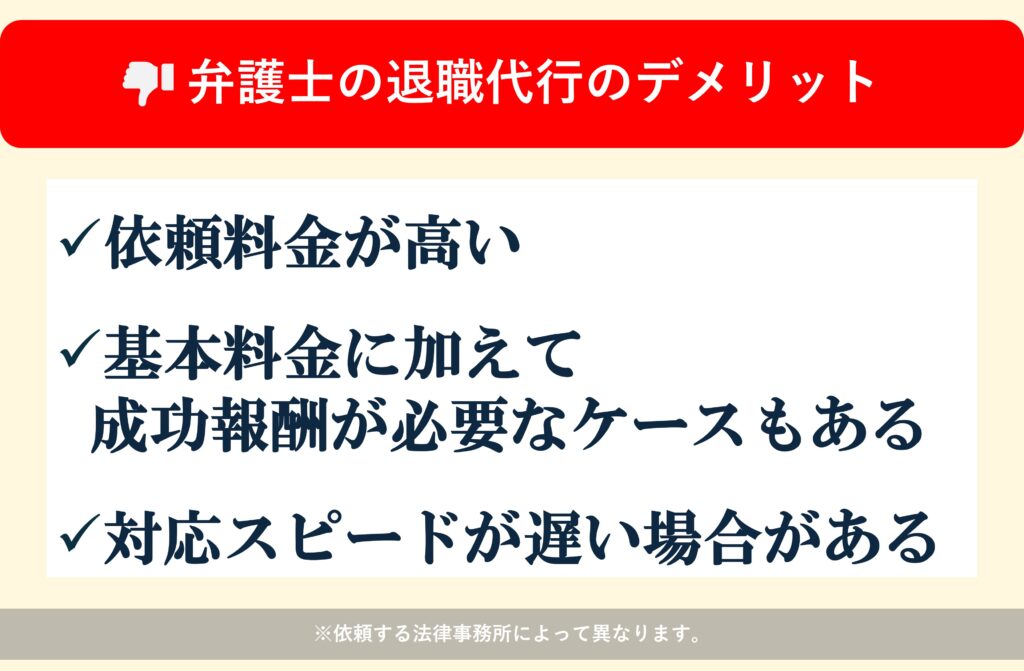 弁護士の退職代行のデメリット図解