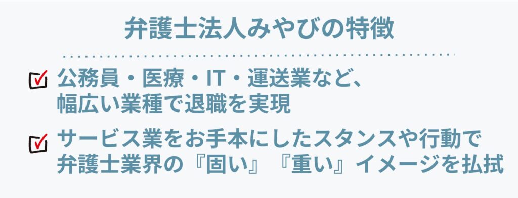 弁護士法人みやびの特徴